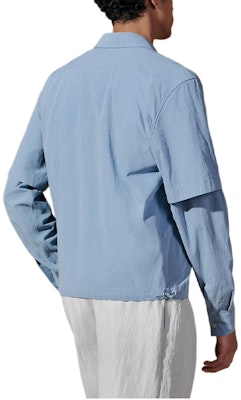 HERMES SS24 單色長袖襯衫 淺灰藍色 H452000HA5G Lookbook HERMES SS24 單色長袖襯衫 淺灰藍色 H452000HA5G