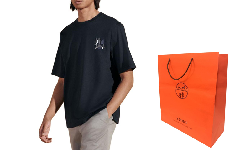 HERMES SS24  Solid Color Leather Detail Crewneck Short-Sleeve T-Shirt H457930HA0D 圖 15