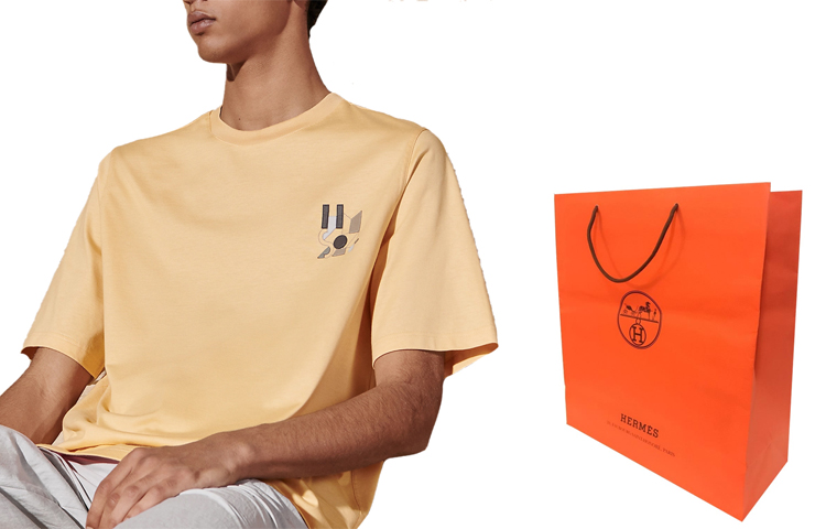 HERMES SS24  Solid Color Leather Detail Crewneck Short-Sleeve T-Shirt H457930HA0D 圖 4