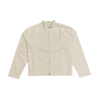 Hermes SS24 Beige Solid Long Sleeve Jacket with Zip Pocket 456120H29442