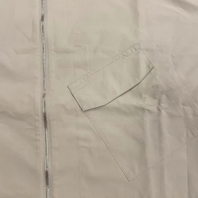 Hermes SS24 Beige Solid Long Sleeve Jacket with Zip Pocket 456120H29442 Shop Hermes SS24 Beige Solid Long Sleeve Jacket with Zip Pocket 456120H29442