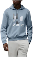 Hermes SS24 Blue Hoodie with Logo Patch Design H457800HA5G Hermes SS24 Blue Hoodie with Logo Patch Design H457800HA5G