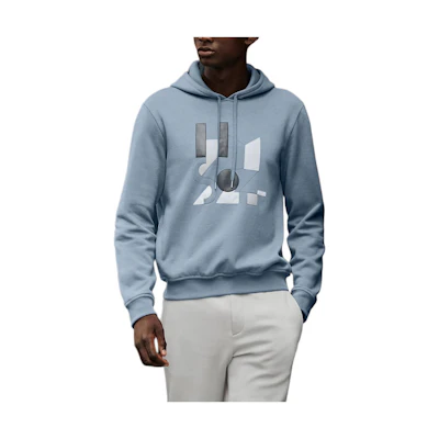 Hermes SS24 Blue Hoodie with Logo Patch Design H457800HA5G