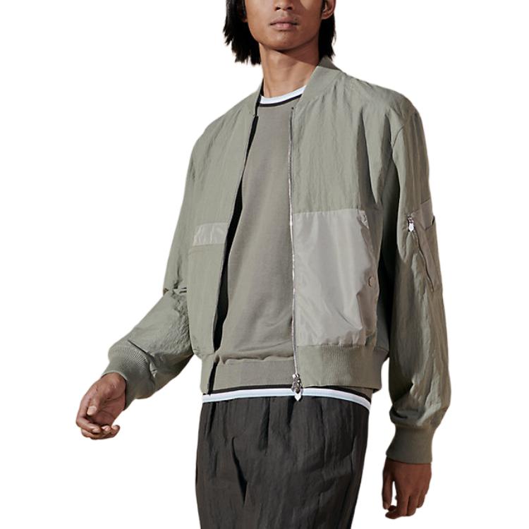 Hermes SS24 Colorblock Baseball Collar Zip Jacket Blue - H452440HG1F46