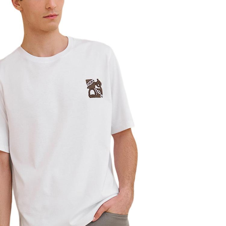 HERMES SS24 Graphic Patch Crewneck Short Sleeve T-Shirt Men’s White H467940HA90 圖 4