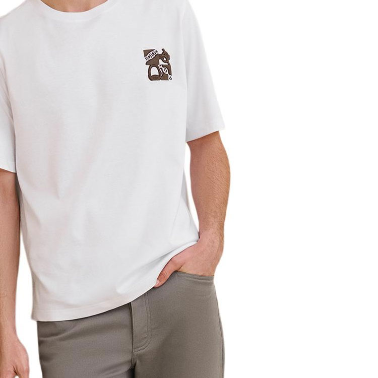 HERMES SS24 Graphic Patch Crewneck Short Sleeve T-Shirt Men’s White H467940HA90 圖 6