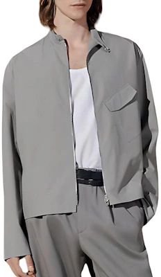 Hermes SS24 Gray Loose-Fit Long-Sleeve Zip Pocket Jacket H456120H25K Buy Hermes SS24 Gray Loose-Fit Long-Sleeve Zip Pocket Jacket H456120H25K