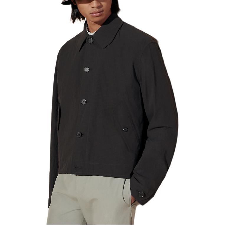Hermes SS24 Licorice Single-Breasted Casual Long-Sleeve Jacket H452060HA1A