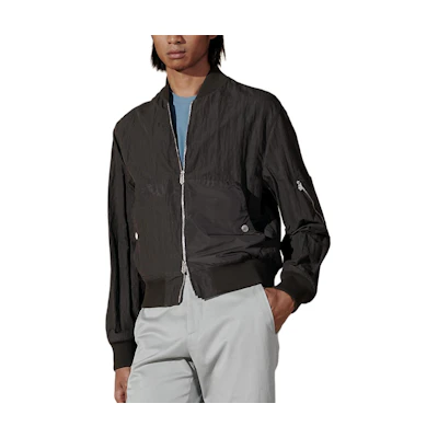 Hermes SS24 Long-Sleeve Casual Jacket Licorice Color with Dual Zippers H452440HG1A