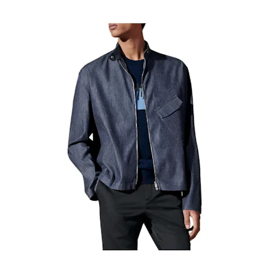 Hermes SS24 Mixed Color Zip Casual Jacket Indigo Blue H456120HE60