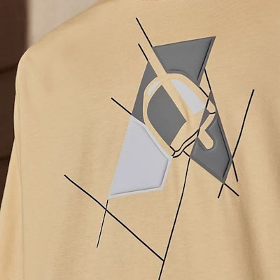 HERMES SS24 Pattern Print Round Neck Short-Sleeve T-Shirt for Men H457950HA90 1