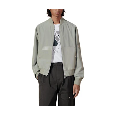 Hermes SS24 Sage Green Leather Pocket Zip Casual Jacket Mens Long Sleeve H452820HW1F