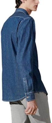 HERMES SS24 Baju Lelaki Lengan Panjang Biru Indigo Button-Up H456060HE50 Lookbook HERMES SS24 Baju Lelaki Lengan Panjang Biru Indigo Button-Up H456060HE50