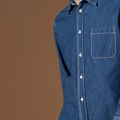 HERMES SS24 Baju Lelaki Lengan Panjang Biru Indigo Button-Up H456060HE50 Purchase HERMES SS24 Baju Lelaki Lengan Panjang Biru Indigo Button-Up H456060HE50