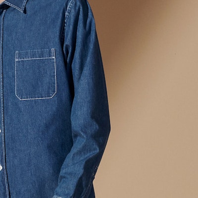 HERMES SS24 Baju Lelaki Lengan Panjang Biru Indigo Button-Up H456060HE50 Sizing HERMES SS24 Baju Lelaki Lengan Panjang Biru Indigo Button-Up H456060HE50