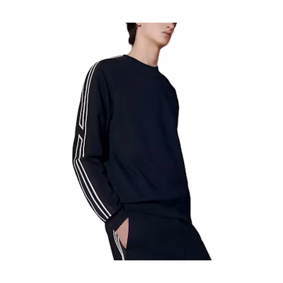 Hermes SS24 Striped Crewneck Pullover Sweatshirt Navy Blue for Men H457740HA01