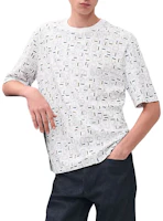 HERMES SS25 Graphic Print Cotton Crewneck T-Shirt White H557920HA90 HERMES SS25 Graphic Print Cotton Crewneck T-Shirt White H557920HA90