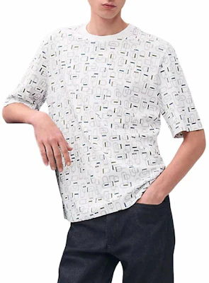 HERMES SS25 Graphic Print Cotton Crewneck T-Shirt White H557920HA90 Order HERMES SS25 Graphic Print Cotton Crewneck T-Shirt White H557920HA90