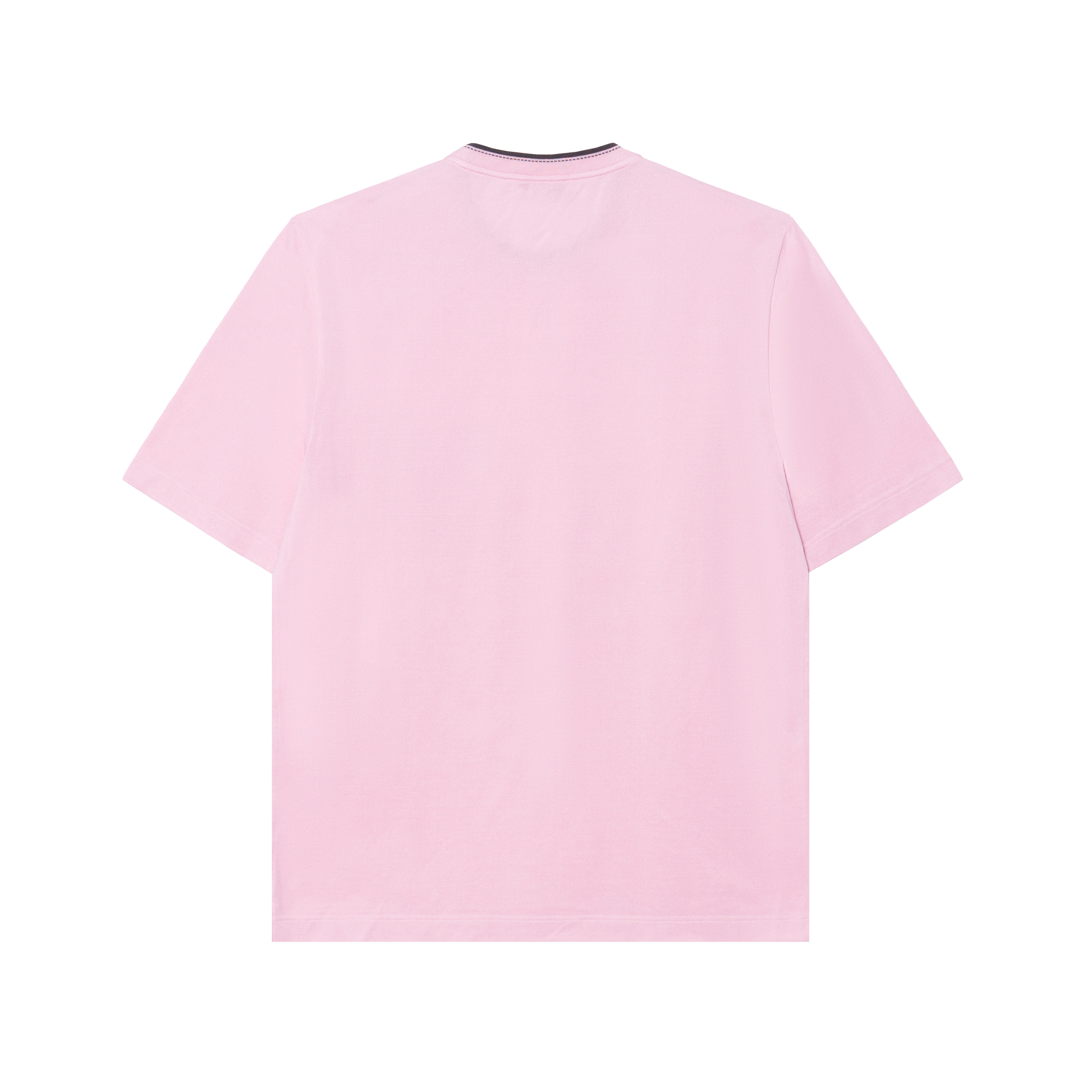 Lookbook エルメス SS25 ピンク ソリッド ポケット クルーネック Tシャツ H557970HA6G