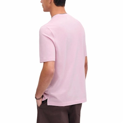 エルメス SS25 ピンク ソリッド ポケット クルーネック Tシャツ H557970HA6G Purchase エルメス SS25 ピンク ソリッド ポケット クルーネック Tシャツ H557970HA6G