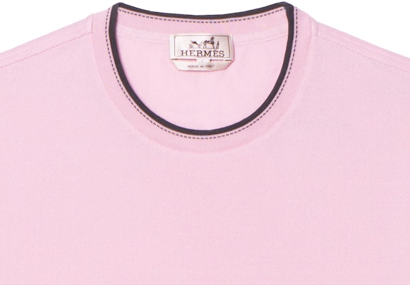 エルメス SS25 ピンク ソリッド ポケット クルーネック Tシャツ H557970HA6G Cheap エルメス SS25 ピンク ソリッド ポケット クルーネック Tシャツ H557970HA6G