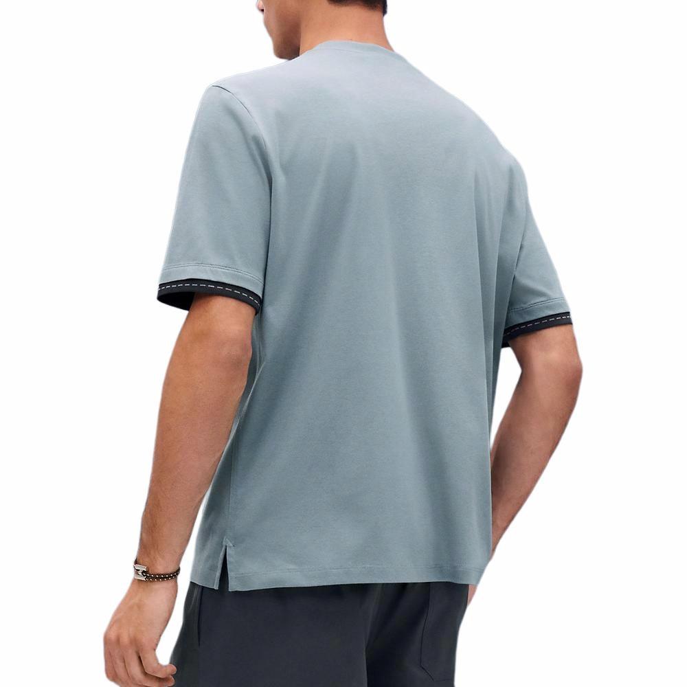 HERMES SS25  Solid Blue-Grey Short-Sleeve T-Shirt H557940HA3K 圖 3
