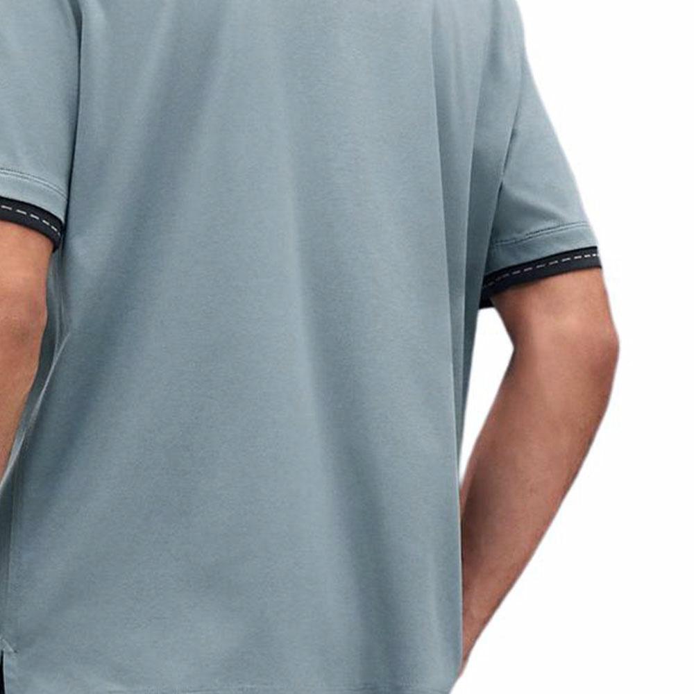 HERMES SS25  Solid Blue-Grey Short-Sleeve T-Shirt H557940HA3K 圖 5