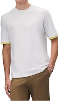 HERMES SS25 White Cotton Crewneck Contrast Layered T-Shirt. H557940HA90 HERMES SS25 White Cotton Crewneck Contrast Layered T-Shirt. H557940HA90