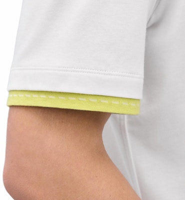 HERMES SS25 Kemeja-T Leher Bulat Kapas Putih Berlapis Kontras. H557940HA90 Shop HERMES SS25 Kemeja-T Leher Bulat Kapas Putih Berlapis Kontras. H557940HA90