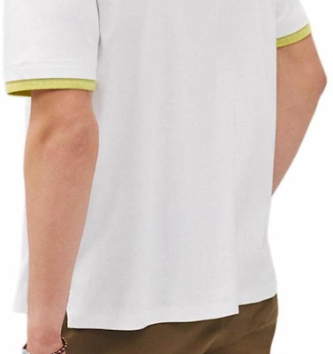 HERMES SS25 Kemeja-T Leher Bulat Kapas Putih Berlapis Kontras. H557940HA90 Purchase HERMES SS25 Kemeja-T Leher Bulat Kapas Putih Berlapis Kontras. H557940HA90