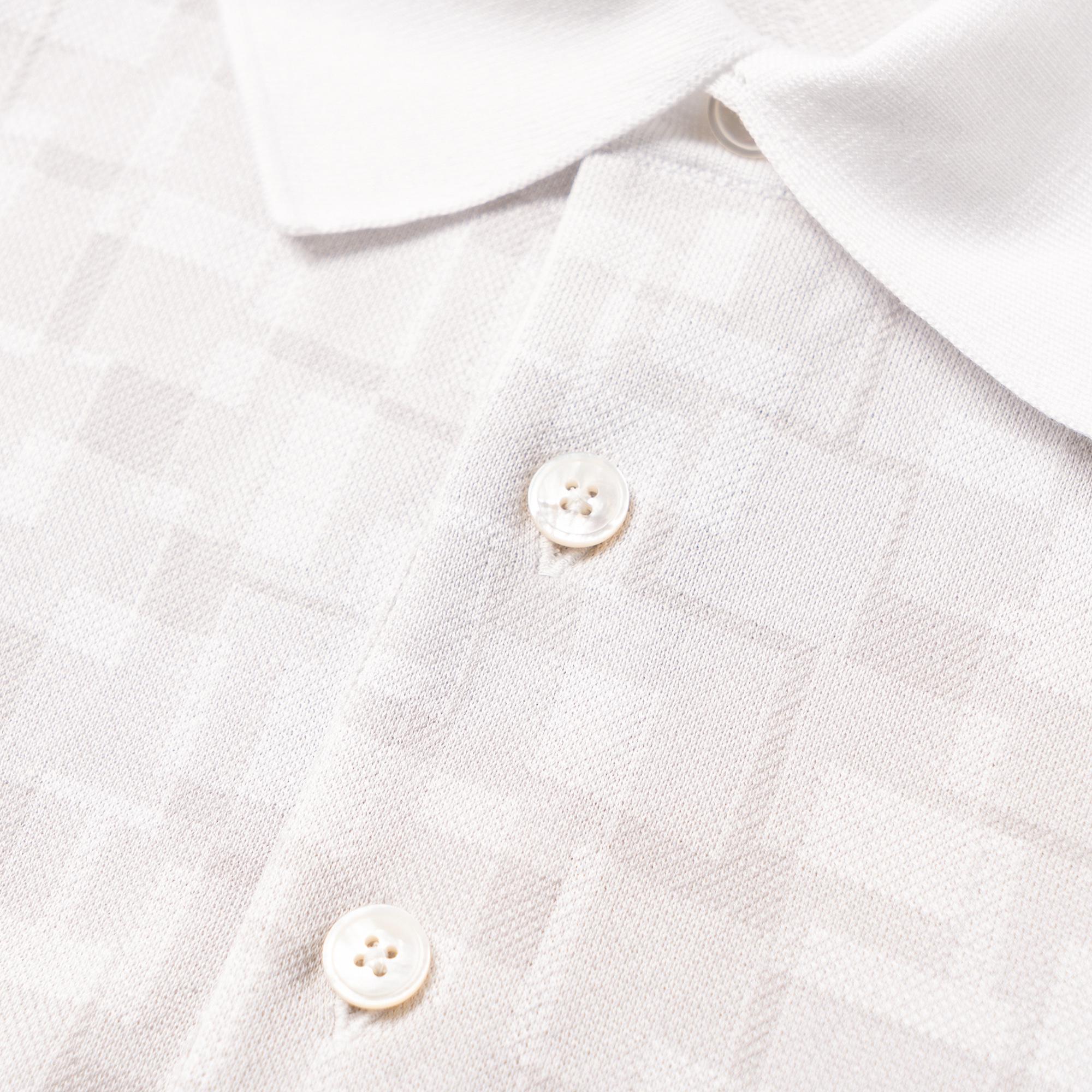 Details for HERMES SS25 Kaos Polo Lengan Pendek Putih Motif Katun. H557995HA94