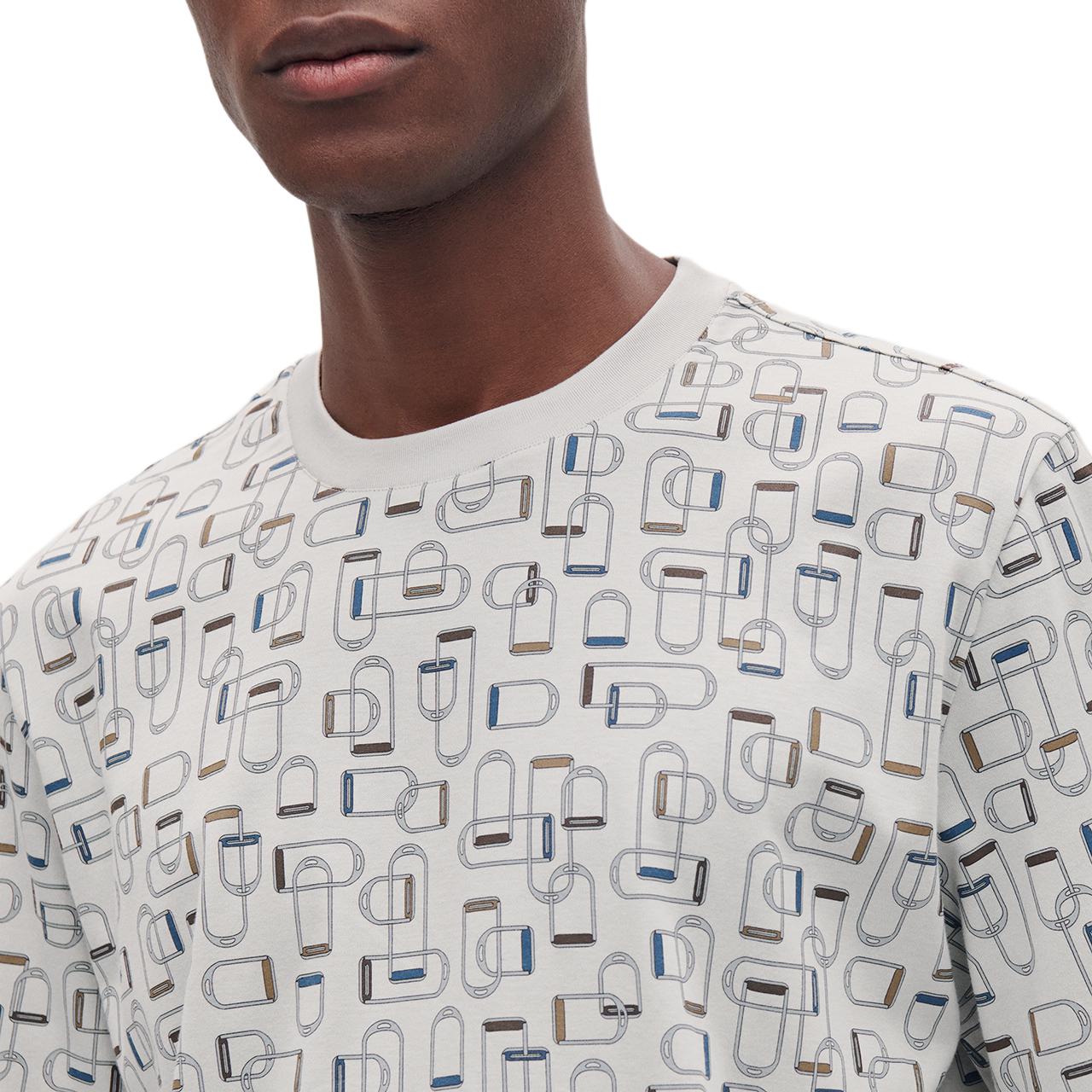 HERMES SS25  White Ribbed Trim T-Shirt Spring Summer Collection. H557920HA3Q 圖 4