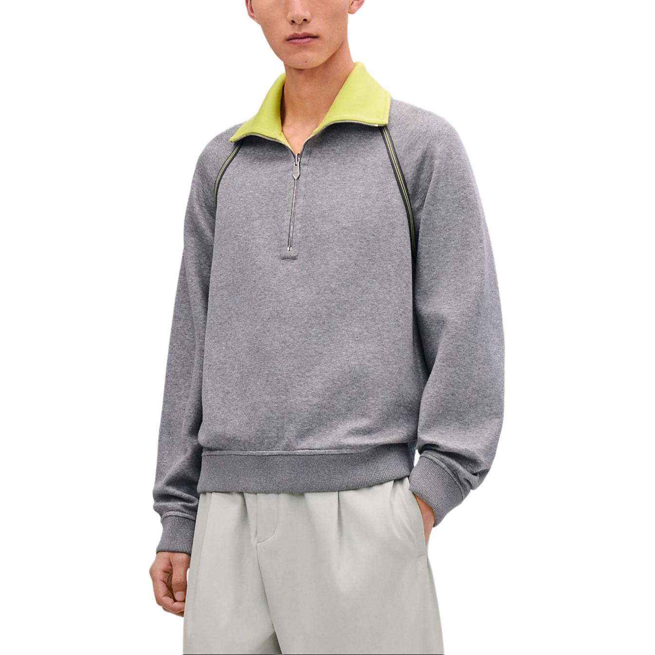 HERMES SS25 Reversible Sport Cotton Knit Sweatshirt Grey . H557870HA76