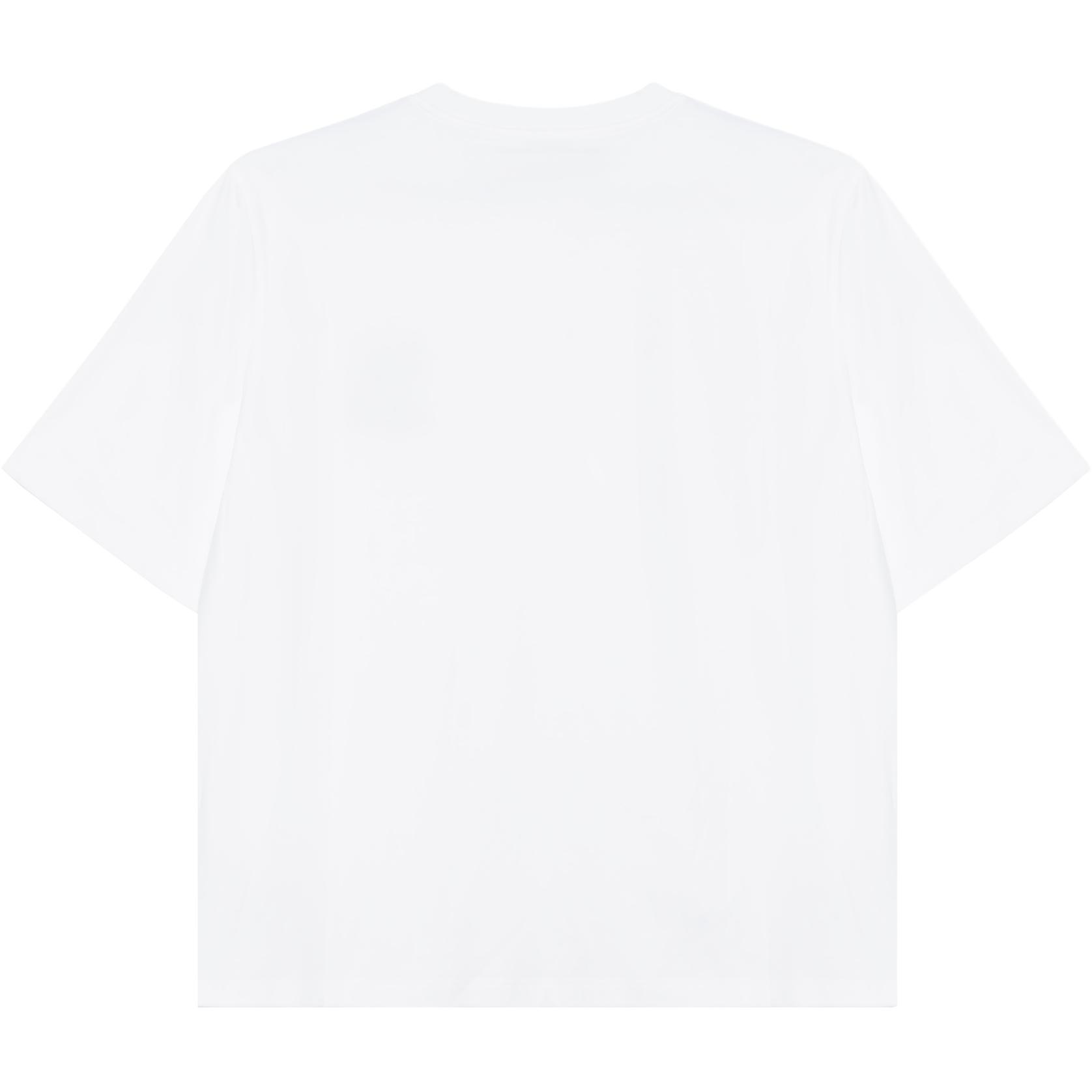 Lookbook HERMES SS25 Musim Bunga Panas Baju T-Shirt Crewneck Kapas Putih. H557930HA90