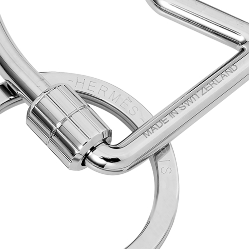 HERMES Stainless Steel Horse Head Keychain Unisex Couple Fashion Accessory H077216FJ00 圖 4