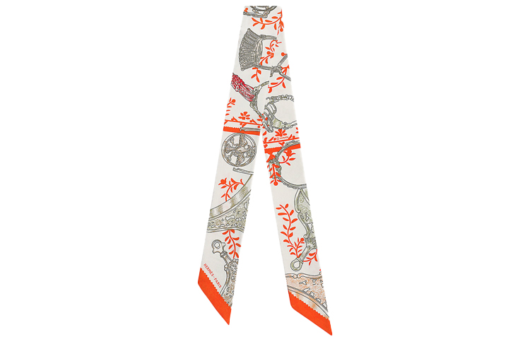 Order Hermes Stirrup Mix Twilly Silk Scarf Headband H063502S-02