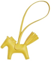 HERMES Street Style Yellow Lambskin Horse-Shaped Pendant Unisex Couple Design. H064929CADX HERMES Street Style Yellow Lambskin Horse-Shaped Pendant Unisex Couple Design. H064929CADX