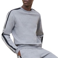 HERMES Striped Print Crewneck Casual Long Sleeve Sweatshirt Grey FW24. H467770HA76 HERMES Striped Print Crewneck Casual Long Sleeve Sweatshirt Grey FW24. H467770HA76