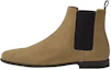 Buy HERMES愛馬仕 絨面 時尚套足 及踝 切爾西靴 栗色