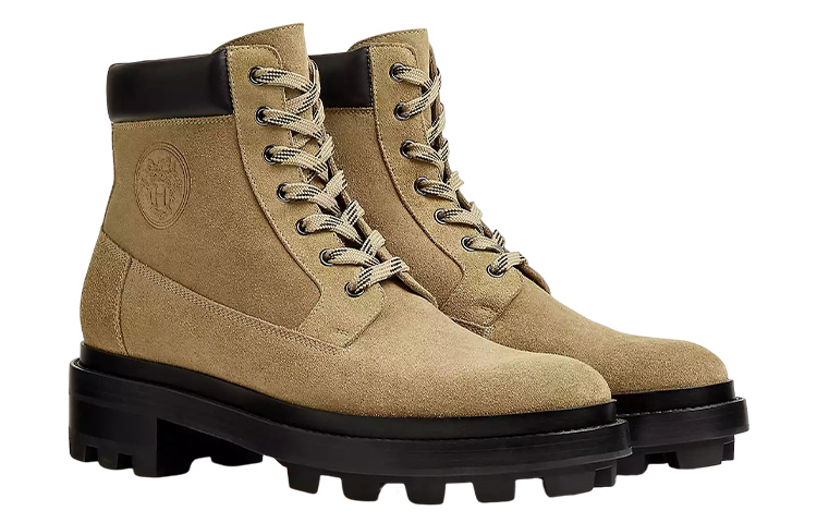 Shop HERMES Suède Enkelboots met Riem ''Bruin'' H222968Z-HBK
