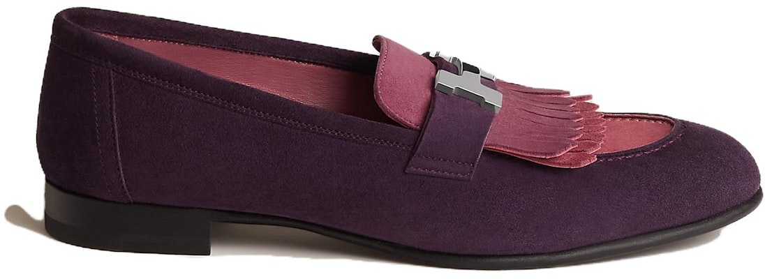 HERMES Suede Loafer 'Purple Fashion' H181071Z-OC Order HERMES Suede Loafer 'Purple Fashion' H181071Z-OC
