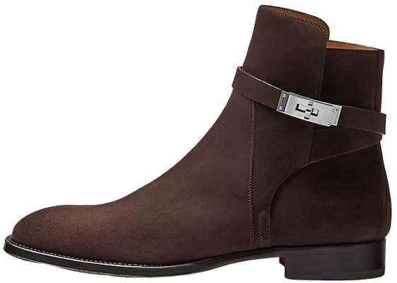 HERMES Suede Slip-On Ankle Boots 'Brown Fashion' H222978Z-HME Buy HERMES Suede Slip-On Ankle Boots 'Brown Fashion' H222978Z-HME