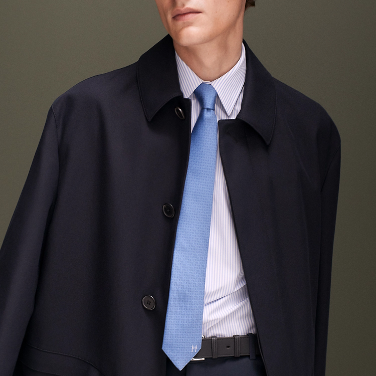 HERMES Terre d'H Logo  Tie Blue H335877T 04 圖 3