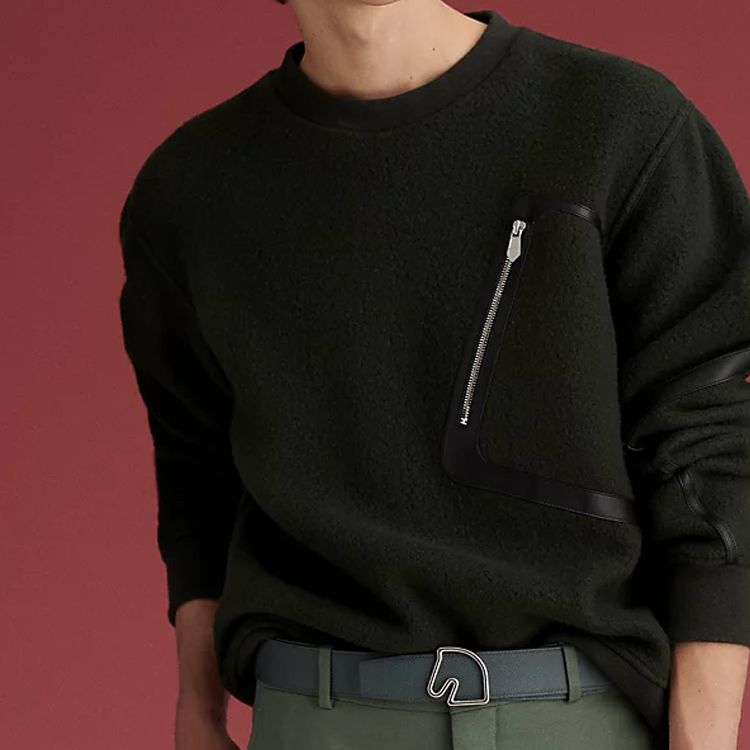 HERMES Tete de Cheval Leather Belt Black 3.8CM  Smooth Buckle Calfskin H081656CK05-H077971CAAG110 圖 3