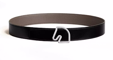 HERMES Tete de Cheval Reversible Leather Belt Black/Tan 3.8cm for Men H081656CK05-H077971CAAG085 HERMES Tete de Cheval Reversible Leather Belt Black/Tan 3.8cm for Men H081656CK05-H077971CAAG085