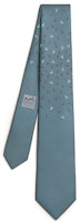 HERMES Tie 7 Rabbit Carrot Shuffle Blue Green Tie H006311T 01 HERMES Tie 7 Rabbit Carrot Shuffle Blue Green Tie H006311T 01