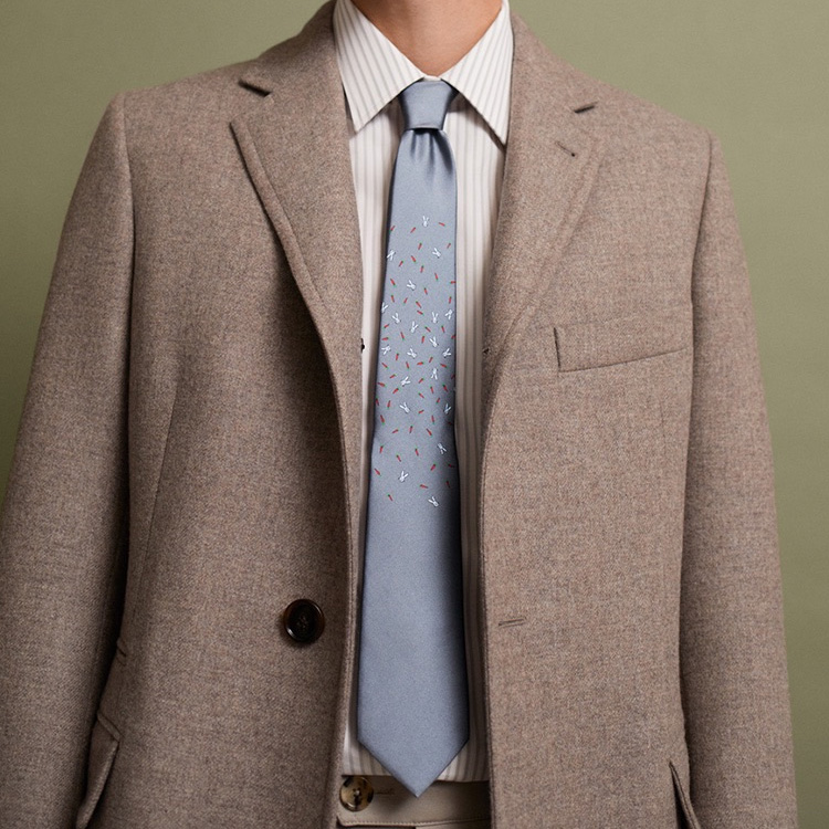 Lookbook エルメス ネクタイ 7 ラビットキャロットシャッフル ブルーグリーン ネクタイ H006311T 01