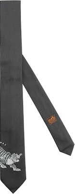 エルメス タイ 7 タイガー グレー ネクタイ H339318T-02 Order エルメス タイ 7 タイガー グレー ネクタイ H339318T-02