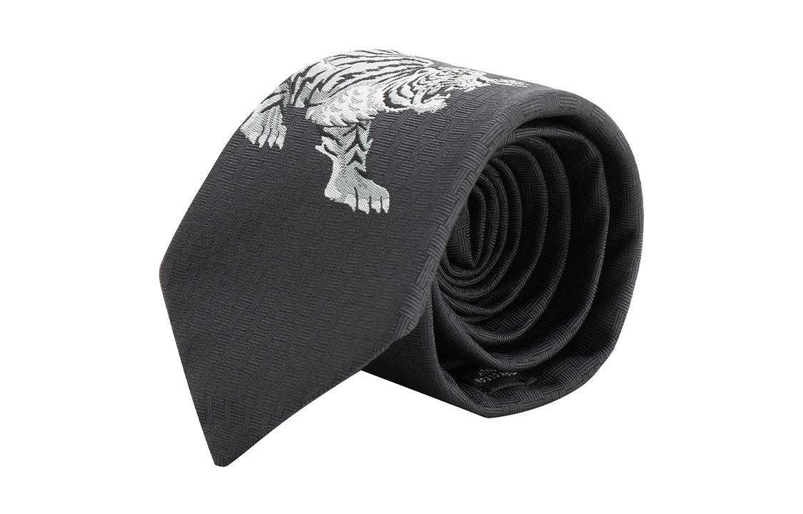 Lookbook エルメス タイ 7 タイガー グレー ネクタイ H339318T-02