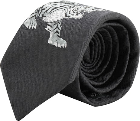 エルメス タイ 7 タイガー グレー ネクタイ H339318T-02 Lookbook エルメス タイ 7 タイガー グレー ネクタイ H339318T-02